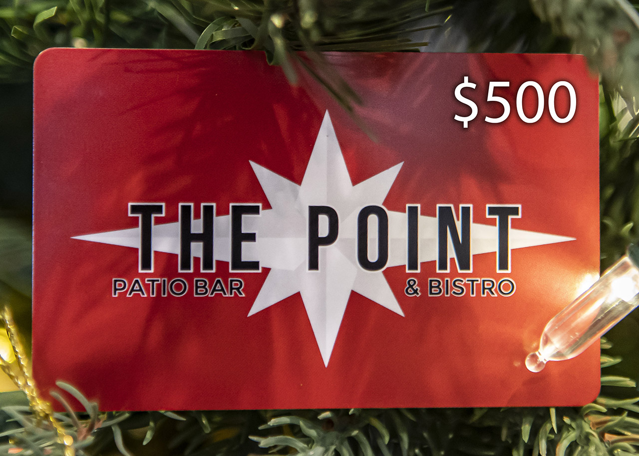 500 Gift Card (Includes 100 Bonus Card) The Point Patio Bar and Bistro